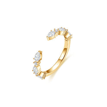 Petal Timeless Pear and Round Spacer Ring