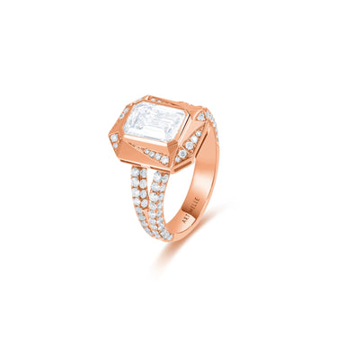 Pulse Facet Diamond Ring