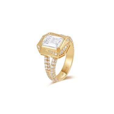Pulse Facet Diamond Ring