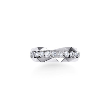 Facet Pulse Eternity Ring - Thin Band