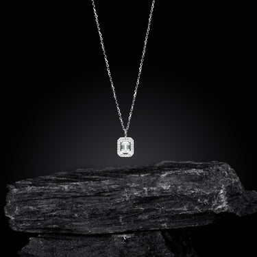 Orbit Emerald Pendant Necklace