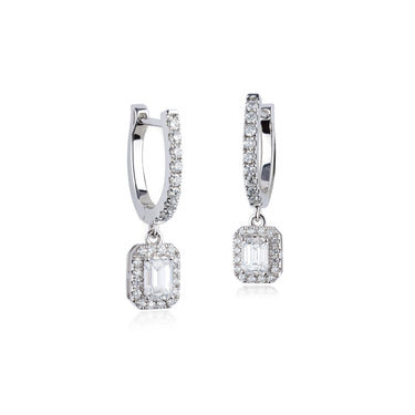 Orbit Emerald Hoop Earrings