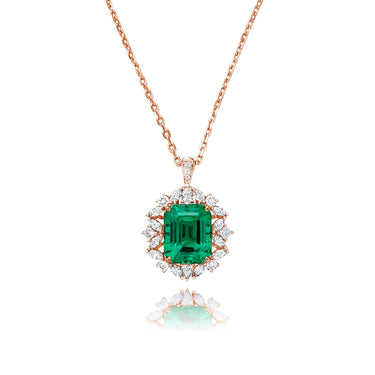 Imperial Emerald Timeless Pendant Necklace