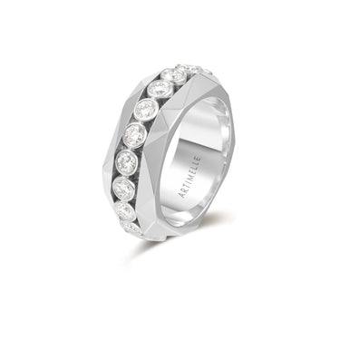 Facet Pulse Eternity Ring - Full