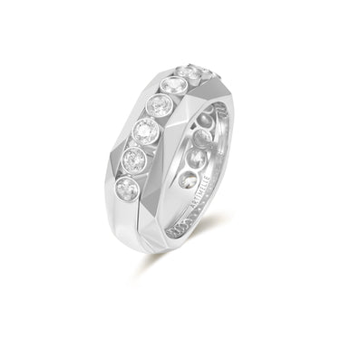 Facet Pulse Eternity Ring - Half