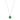 Imperial Emerald Halo Pendant Necklace