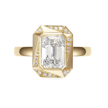 魄力Facet · 光面培育钻石戒指