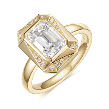 魄力Facet · 光面培育钻石戒指