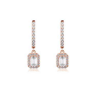 流光 · 祖母绿形培育钻石耳圈