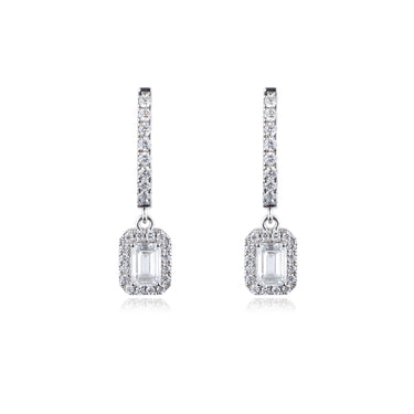 流光 · 祖母绿形培育钻石耳圈