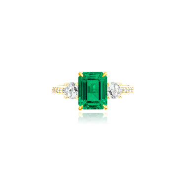 Imperial Emerald Rose-cut Ring