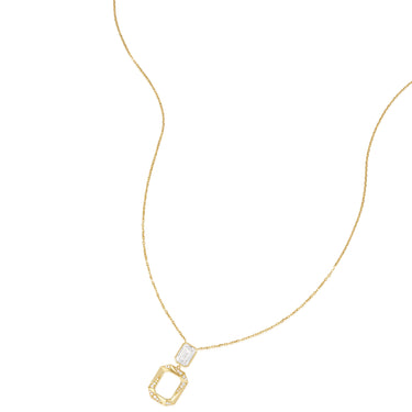 魄力Facet · 祖母绿形培育钻石映窗项链