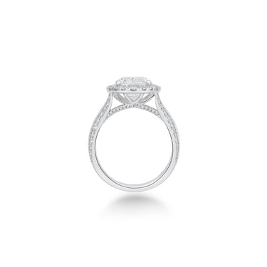 Stellar Halo Oval Diamond Ring