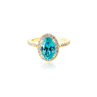 Stellar Halo Two-Way Oval Paraiba Ring