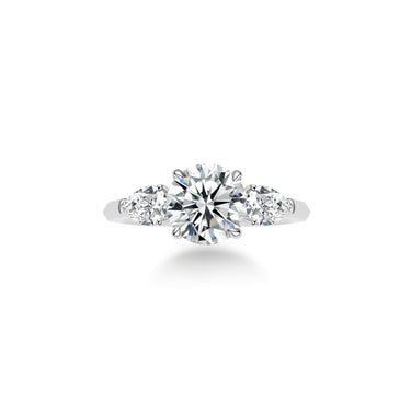 Trine Three Stone Round Diamond Ring