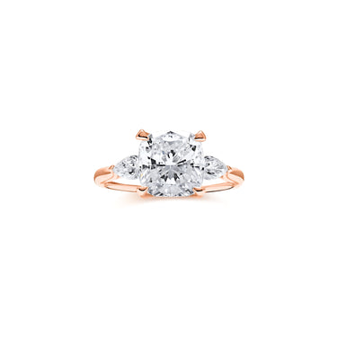 三石 · 垫型培育粉蓝宝戒指