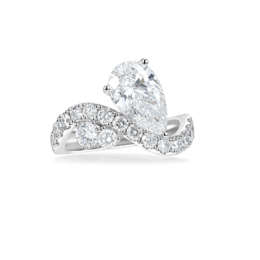 Grace Tilted Pear Diamond Ring