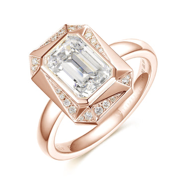 魄力Facet · 光面培育钻石戒指