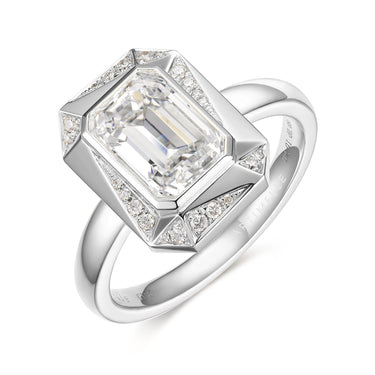 魄力Facet · 光面培育钻石戒指